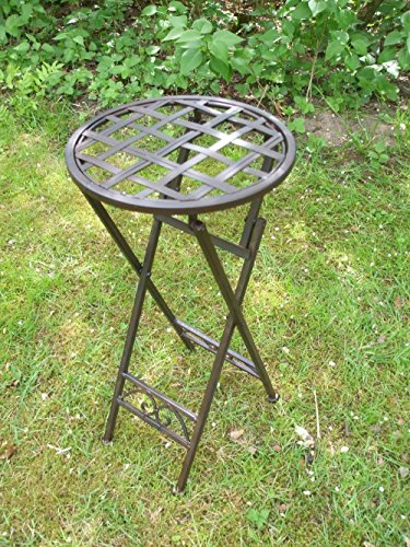 deko-impression Klapptisch, Eisentisch, Beistelltisch, Ablagetisch, rund, mediterran