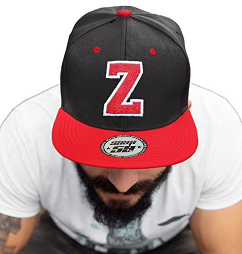 4sold ABC Rot Schwarz Cap Snapback Cappy Caps Mütze Aufschrift Beanies Basecap CRO (Z)