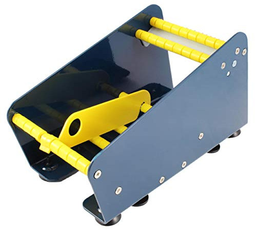 Etikettenspender | Manueller Spender für Klebepunkte & Etiketten | Nutzbreite wählbar | Mit Saugnäpfen | Aus robustem Metall | Auftischgerät / 162 mm Nutzbreite, mit 2 Rollentrennern