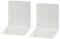 Wedo 1021137 Buchstütze (aus Metall, breite Ausführung, 14 x 12 x 14 cm) 2 Stück, lichtgrau