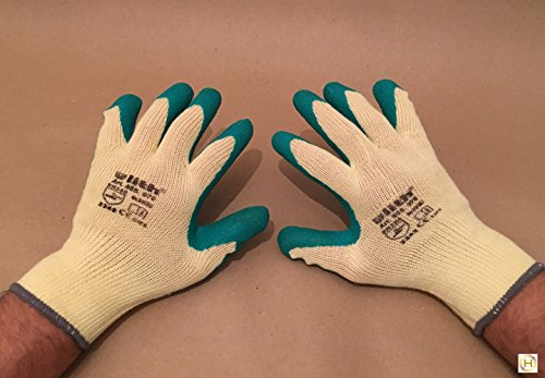 ulith Arbeitshandschuhe Grobstrick Latex-Beschichtung teilgetaucht, grün Gr.9