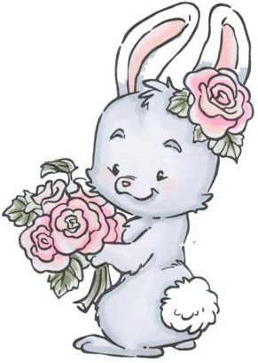 Stempel - C.C.Designs - Rose Bunny