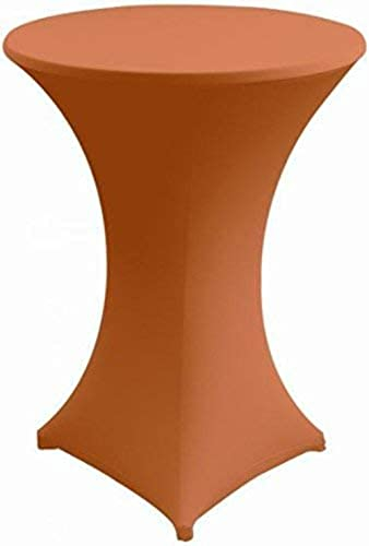 Gastro Uzal Hussen für Stehtische und Bistrotische Stretch Stehtischhussen Größen (Orange, Ø 65-72 cm)