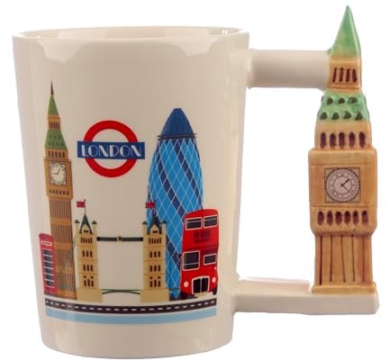 Puckator Big Ben London Icons geformter Henkel Tasse aus Dolomit-Keramik
