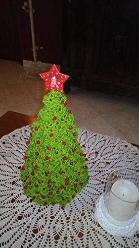 ALBERO DI NATALE UNCINETTO COTONE VERDE