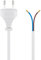 CABLEPELADO Cavo di alimentazione tipo C CEE7 | Spina bipolare a morsetti | Sezione 0,75 mm² | HO3VVH2-F | Adatto per prese, prese multiple, alimentatori, portalampade | Bianco | 1,50 metri