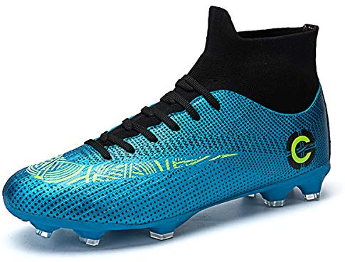 Botas de Fútbol Spike Profesionales Hombre Adulto Training High-Top Zapatos de Fútbol