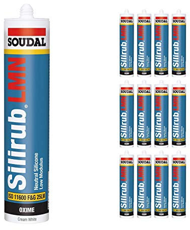 Cream White Soudal Silicone Sealant Slirub LMN All Purpose External Low Modulus Neutral Cureal Low Modulus Neutral Cure