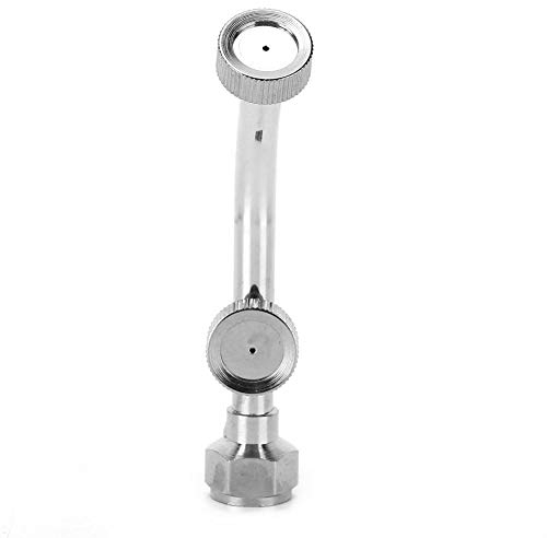 Boquilla de pulverización, boquilla doble G1/4 Boquilla de pulverización en forma de abanico de acero inoxidable Accesorio de pulverizador eléctrico agrícola para uso de Gaeden