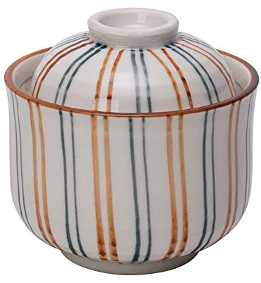 IPPINKA Japanese Chawanmushi Cup with Lid, Mino-yaki, Made in Japan, Tokusa
