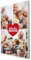wandmotiv24 Leinwandbild 260 g/m ² - Foto-Collage mit 3 Fotos - Fotogeschenk für Oma und Opa - Geschenk für Großeltern - Kunstdruck Hochformat 40x60cm (BxH) - Die besten Großeltern - M0032