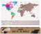 envami® Weltkarte zum Rubbeln I Roségold I Made in Germany I Englisch I 68 x 43 cm I Scratch Off Map I Landkarte zum Rubbeln I Weltkarte zum Freirubbeln I Rubbelweltkarte I Weltkarte zum Freikratzen