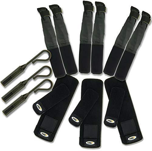 DNA Leisure 3x All Fishing Rod Tip & Butt Protectors + Rod Bands with Lead pouch and Hook Safe