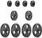 Marbo Sport Tri-Grip Hantelscheiben-Set Kier aus Gusseisen, Gewichte mit Aufnahme Ø31 mm, 4 x 5 kg + 2 x 2,5 kg + 4 x 1 kg (Gesamtgewicht 29 kg)