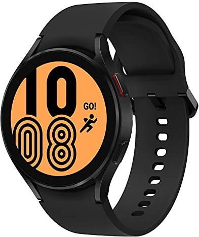 Samsung Galaxy Watch4, Runde LTE Smartwatch, Wear OS, Fitnessuhr, Fitness-Tracker, 44 mm, Black (Deutche Version)