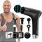 Miweba Sports Massagepistole MM100 | Wave Massagegerät - Massage Pistole Gun - Muskel Massagegun - LCD Touchdisplay - Softstart - 6 Aufsätze - 10 Vibrationsstufen - Fitgun (MM100 Schwarz/Silber)