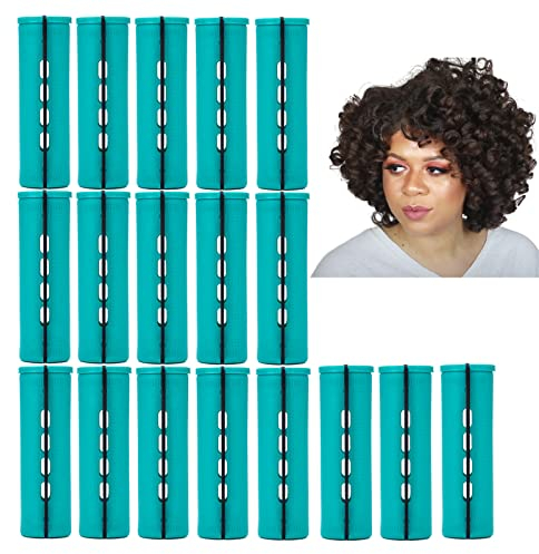Dauerwellenstangen, Jumbo, extra große Lockenwickler für natürliches Haar, langes kurzes Haar, Styling-Werkzeug, Lockenwickler, Grün, 18 Stück