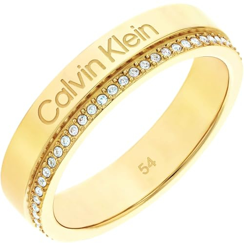 Calvin Klein Ring für Damen Kollektion MINIMAL LINEAR mit Kristallen - 35000201D