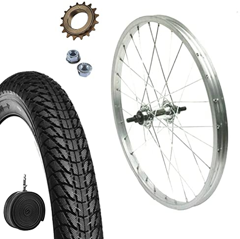 Rad / Felge hinten 20 x 1,75 + Ritzel 16 Zähne + Reifen + Schlauch | für Fahrräder Graziella Epoche MTB