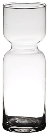 INNA-Glas Glas Blumen Vase ANONG, transparent, 20cm, Ø7cm - Tisch Vase