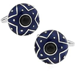 Banemi Manschettenknöpfe Herren Tracht, Manschettenknöpfe Nerd Kupfer Puppe Rot Bräutigam Geschenke 2.53X1.14cm