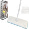 plastific Super Absorbent Microfiber Dust Mop With FREE 10 x REFILLS, Telescopic Handle Noodle Cleaner Sweeper Wooden Laminate Tile Floor Wet Dry (1 White Refills - 37.5*12*120m), Green