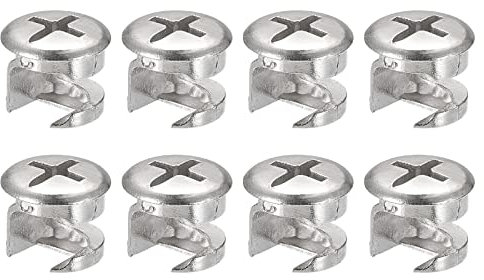 sourcing map Cam Lock Nut for Furniture, 8pcs 13x11mm Joint Connector Locking Nuts Furniture Connecting Cam Fittings
