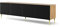 Lowboard TV Schrank Ravenna B 4D 200 cm gefräste dekorierte MDF-Fronten auf goldenen Metallbeinen Stehen Unterschrank Fernsehschrank TV Board Sideboard HiFi-Tisch (Artisan Eiche + Schwarz Matt)