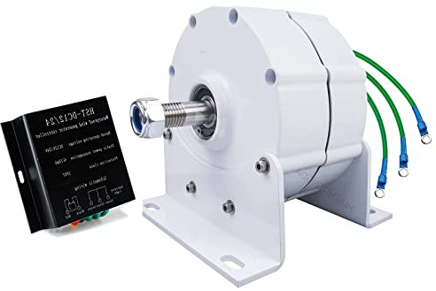 HUIZHITENGDA 2000W Permanent Magnet Generator Elektrische 3 Phase AC Lichtmaschine, Seltene Erde Ndfeb High Speed Permanent Micro Magnet Motor für DIY Generator (Mit Controller),48v