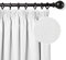 MYSKY HOME Gardinen Verdunkelungsvorhang mit Kräuselband Schlafzimmer Wärmeisolierter 2er-Set Gardine Verdunkelungsvorhänge Durchgängen Beschichtung Sonnenschutz, H200xB140cm, Grau-weiß