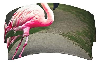 Brugui Erwachsene Sonnenblende Visier Kappe für Frauen Visier Hut mit verstellbarem Klettverschluss - Geeignet für Tennis Pink Flamingo, Pink Flamingo, One Size, Rosa Flamingo, EinheitsgröÃŸe