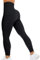 corcoar Sport Leggings Damen High Waist Seamless Hosen Gym Yoga Sport Leggings Booty Lifting Po Push Up Gym Sporthose Schwarz L