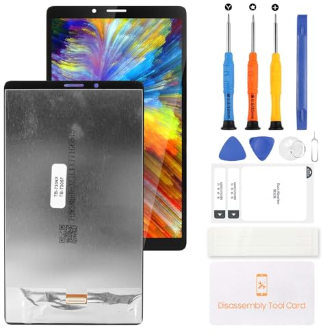 LADYSON Pantalla LCD para Lenovo Tab M7 3rd TB-7306F Reemplazo Pantalla TB-7306 TB-7306X LCD Pantalla Táctil Digitizer Asamblea Piezas de Reparación con Herramientas (7.0 Negro)