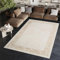 TAPISO Ares Teppich Kurzflor Glänzend Creme Beige Rahmen Blumen Floral Klassisch 3D Effekt Wohnzimmer Schlafzimmer ÖKO-TEX 250 x 350 cm