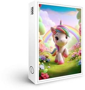 raxxa Premium-Puzzle | Stolzes Einhorn in 3D | 1000 Teile