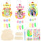 MONCAP 5STK Ostern Küken Bastelset für Kinder Ostern Basteln Osterküken zum Bemalen Osterküken Kreativset Kinder Traumfänger Basteln für Mädchen Jungen Frühling Party Ostergeschenk