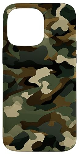 Militär Camouflage Tarnmuster Grünes Camo Muster Hülle für iPhone 14 Pro Max