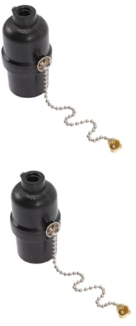 jojofuny 2stücke Pull Chain Light Fixture Fassung Für Und Deckenmontage Retro-lampe Mit Zugschalter Langlebig Und Installieren Geeignet Für Verschiedene Wohnstile Und