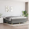 Festnight Boxspringbett 160x200 mit Matratze Polsterbett 160x200 Doppelbett Bett ohne Kopfteil Dunkelgrau Taschenfederkernmatratze Stoff Boxspringbett mit Matratze Bett mit Matratze und Lattenrost