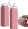 BEAUTAIL Collapsible Water Bottle with Straw, Silicone Foldable Portable Water Bottles 610ml Lightweight Reusable Leakproof for Travel Camping Hiking Cycling Yoga Sports, 1 Pack (Pink)