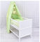 Generisch Baby Delux Babybett Komplett Set 10-TLG Kinderbett umbaubar zum Juniorbett 70x140 Matratze Jack Bettset Vollstoffhimmel (Herz Karro grün)