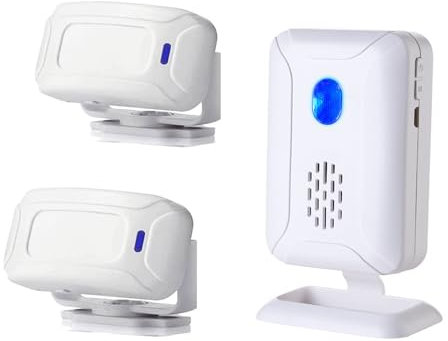 Timbre de puerta con alarma con sensor de movimiento, timbre de puerta para negocios al entrar, timbre de bienvenida de tienda, timbre de puerta cuando se abre la puerta, alerta de buzón, recordatorio