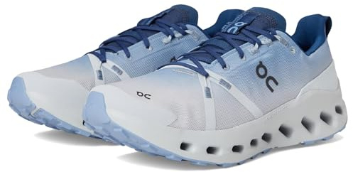 On Men's Cloudsurfer Trail Waterproof Sneaker, Chambray/Glacier, 47.5 EU