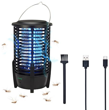 Everkeen Bug Fly Zapper,3600 mAh Rechargeable Mosquito Killer with LED Light,360°Insect Attractant Trap Hangable Mosquito Lamp for Home, Indoor, Outdoor, Patio