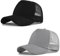 HAPEE Baseball-Kappen für Herren, 2/3er-Pack, Trucker, Klassische Snapback-Kappe (DE/NL/SE/PL, Alphanumerisch, Einheitsgröße, B-2P02-Black Grey)