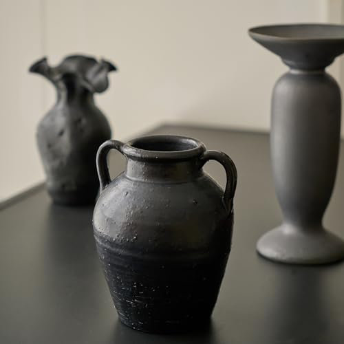 Wild Works Bailey Amphora Ceramic Pot Vase Rustic Terracotta Vase Antique Flowerware Living Room Entrance Personalized Minimalist Wabi-sabi Decorations
