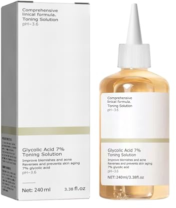 Glycolic Acid 7 Toning Resurfacing Solution, Glykolsäure Peeling Toner, Glykolsäure 7% Toner für Hautunreinheiten und Akne, Verbessern Unreinheiten und Flecken (240ml)