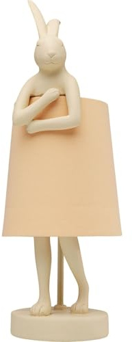 Kare Design Tischleuchte Animal Rabbit, Peach, Hasenleuchte, Tischlampe, Tiermotiv, Home Office, kein Leuchtmittel enthalten, 50x17x20 cm (H/B/T)