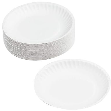 TOYANDONA 50pcs Drawing Accessories Water Color Painting Trays Paper Paint Tray White Painting Paper Plates