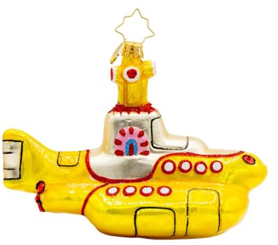 Christopher Radko Handgefertigter europäischer Glas-Weihnachtsbaumschmuck, alles, was Sie brauchen, ist dieses gelbe U-Boot
